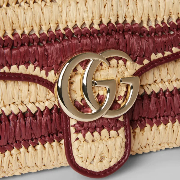 GUCCI bags | Authentic Gucci bags 2025 summer GUCCI new GG Marmont woven medium shoulder bag - Image 5