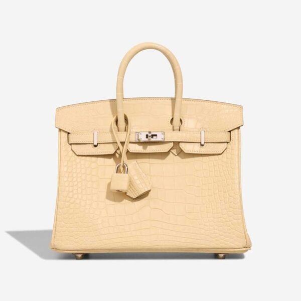 Hermès Birkin 25 Mattes Alligatorleder Vanille - Image 8