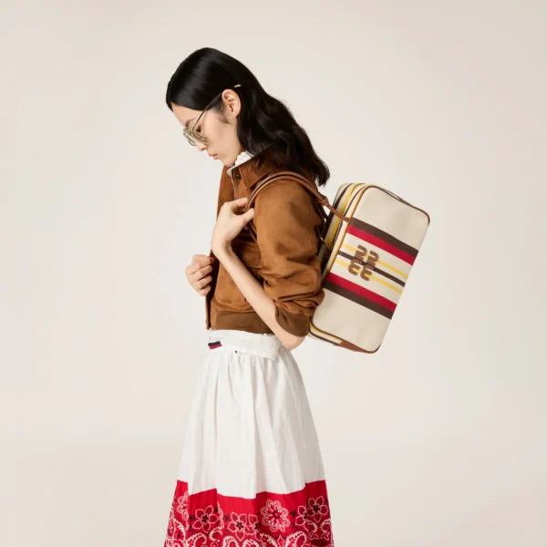MIUMIU bags | Authentic Miu Miu bags 2025 summer new Dark Brown Beau canvas and leather bag - Image 5